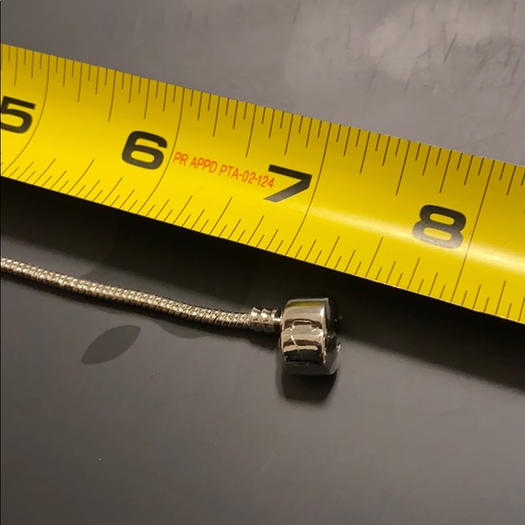 Silvertone Charm bracelet with 6 beads - Picture 6 of 6